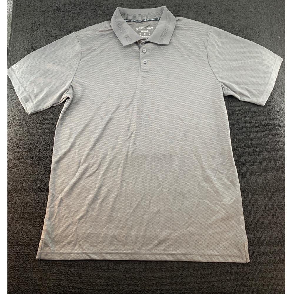Holloway Adult Golf Polo Shirt Gray Performance Short‎ Sleeve Size L